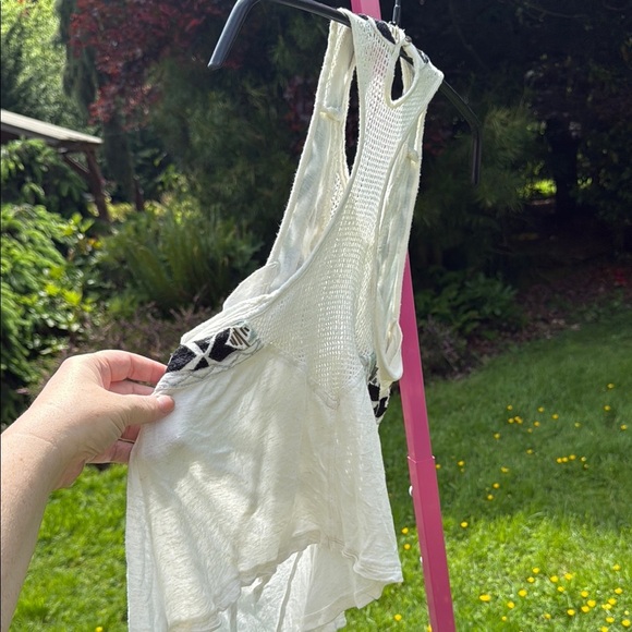 Free People White and Black Knit Tank Top - Picture 2 of 6